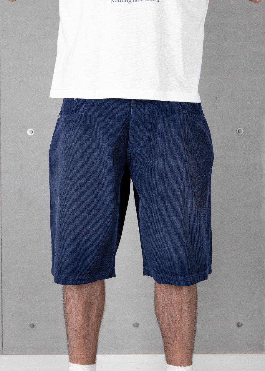 Commons Corduroy Short Washed Navy