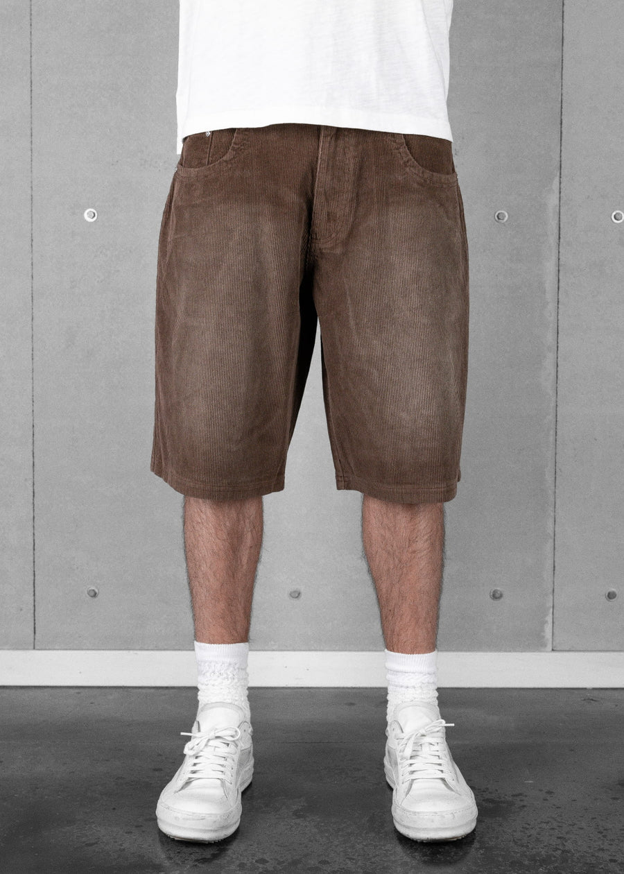 Commons Corduroy Short Washed Brown