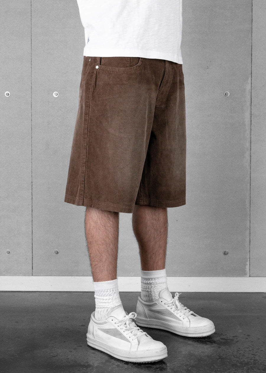 Commons Corduroy Short Washed Brown