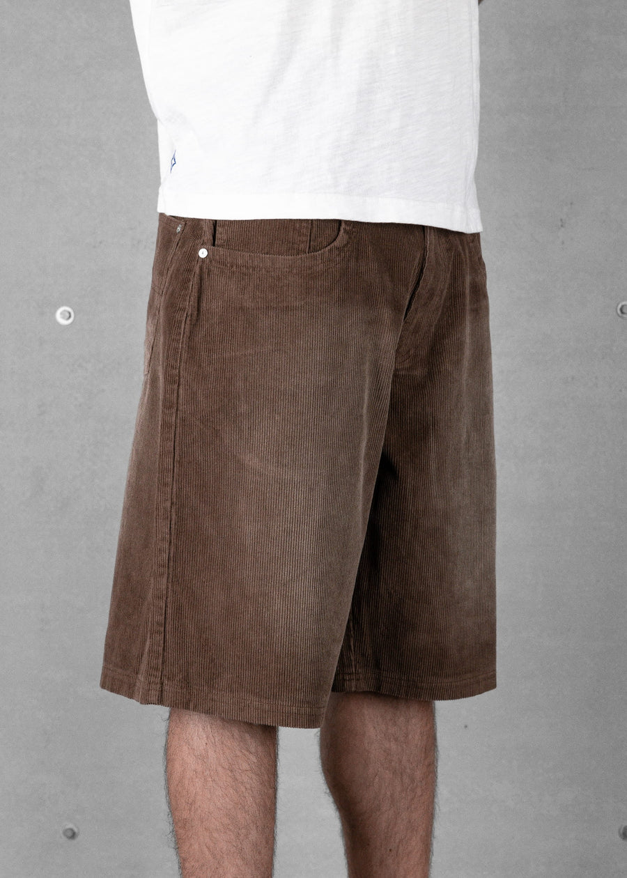 Commons Corduroy Short Washed Brown