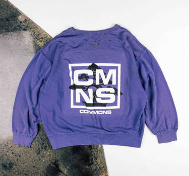 Commons 'Bonsai' Reworked Distressed Purple Crewneck (C13)