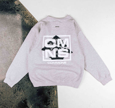 Commons 'Bonsai' Reworked Cream Heather Grey Crewneck (C22)