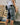 COMMONS HAND STITCHED DOUBLE KNEE DENIM SHORT BLACK (R25)