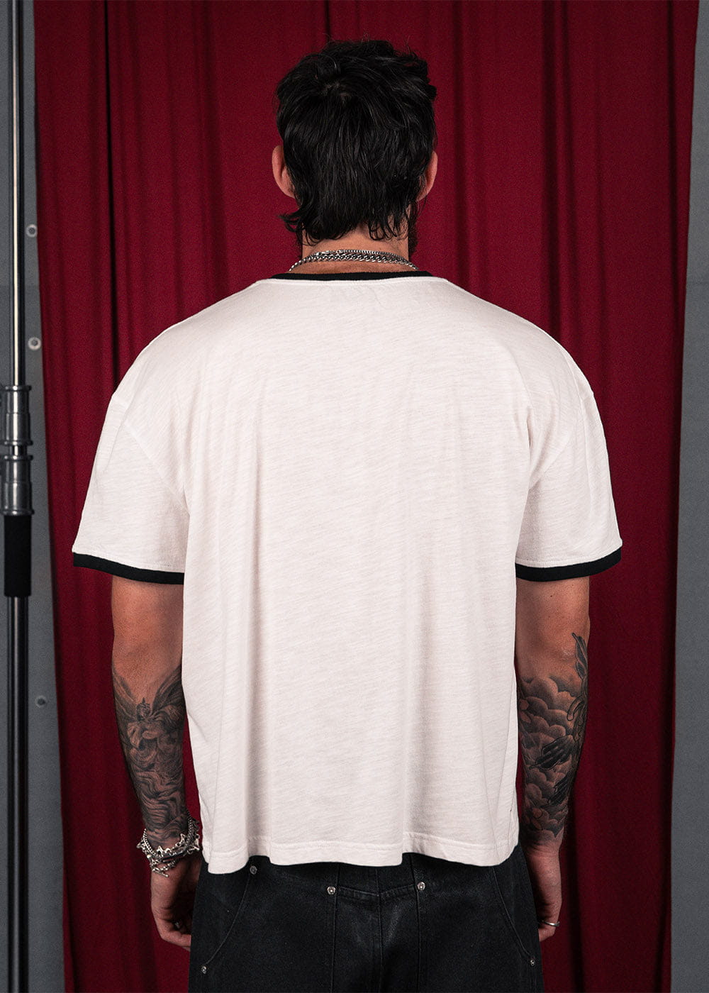 Commons Studios Futago Ringer Tee Black