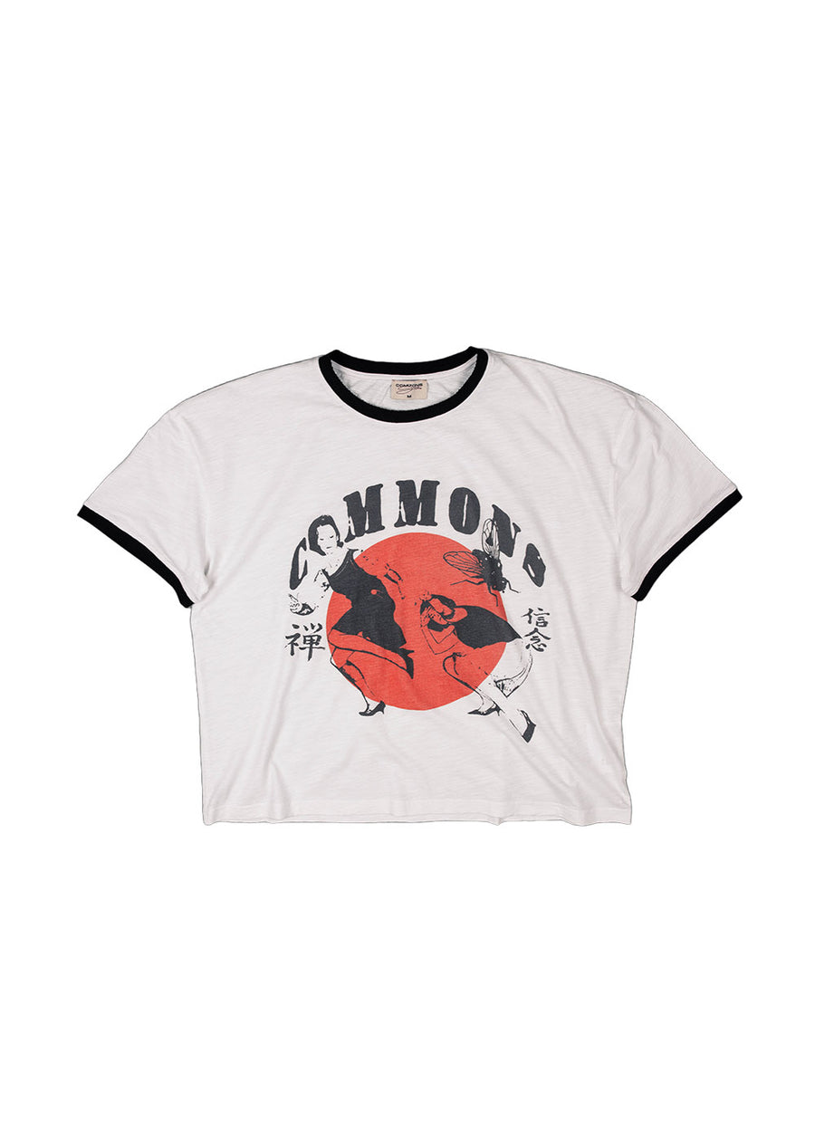 Commons Studios Futago Ringer Tee Black