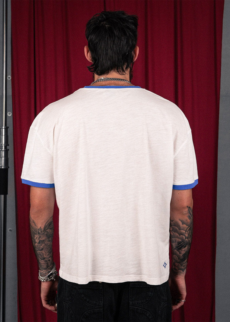 Commons Studios Mu-Jo Ringer Tee Blue
