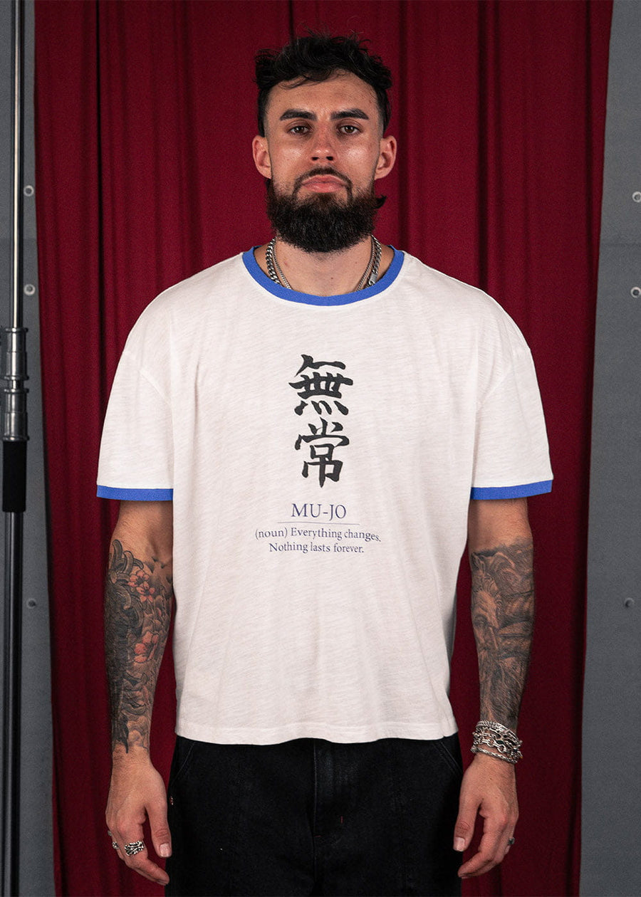 Commons Studios Mu-Jo Ringer Tee Blue