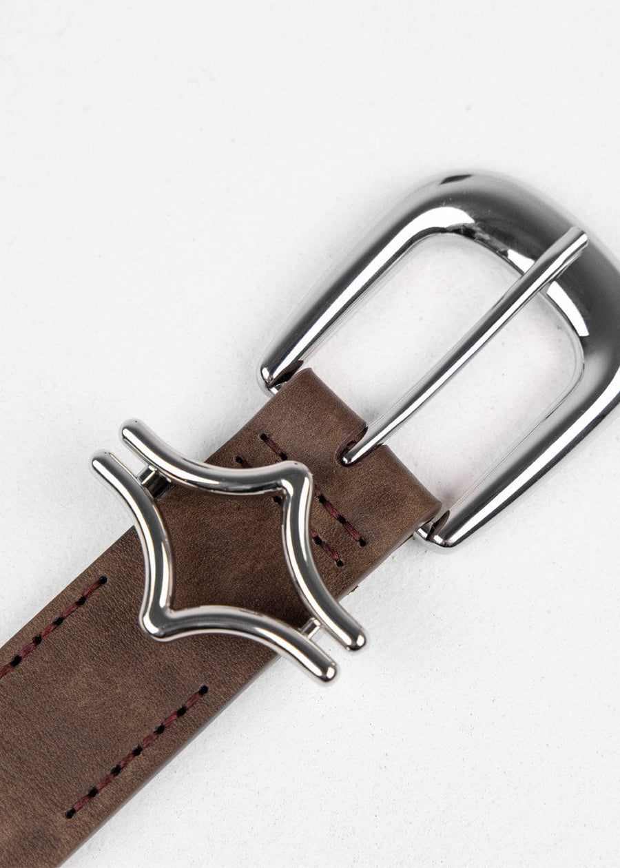 Commons Studios Outlaw Leather Belt Tobacco