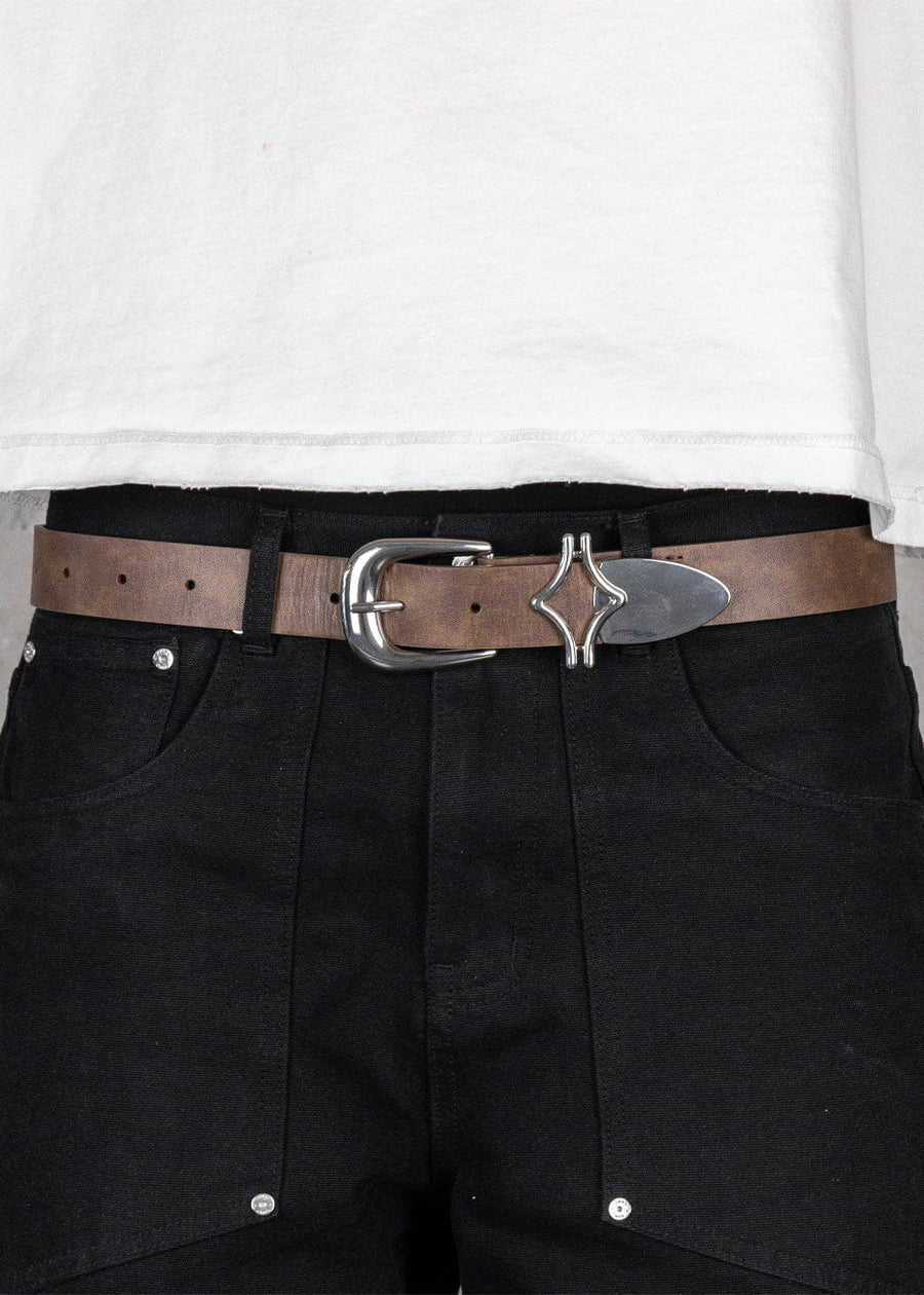 Commons Studios Outlaw Leather Belt Tobacco
