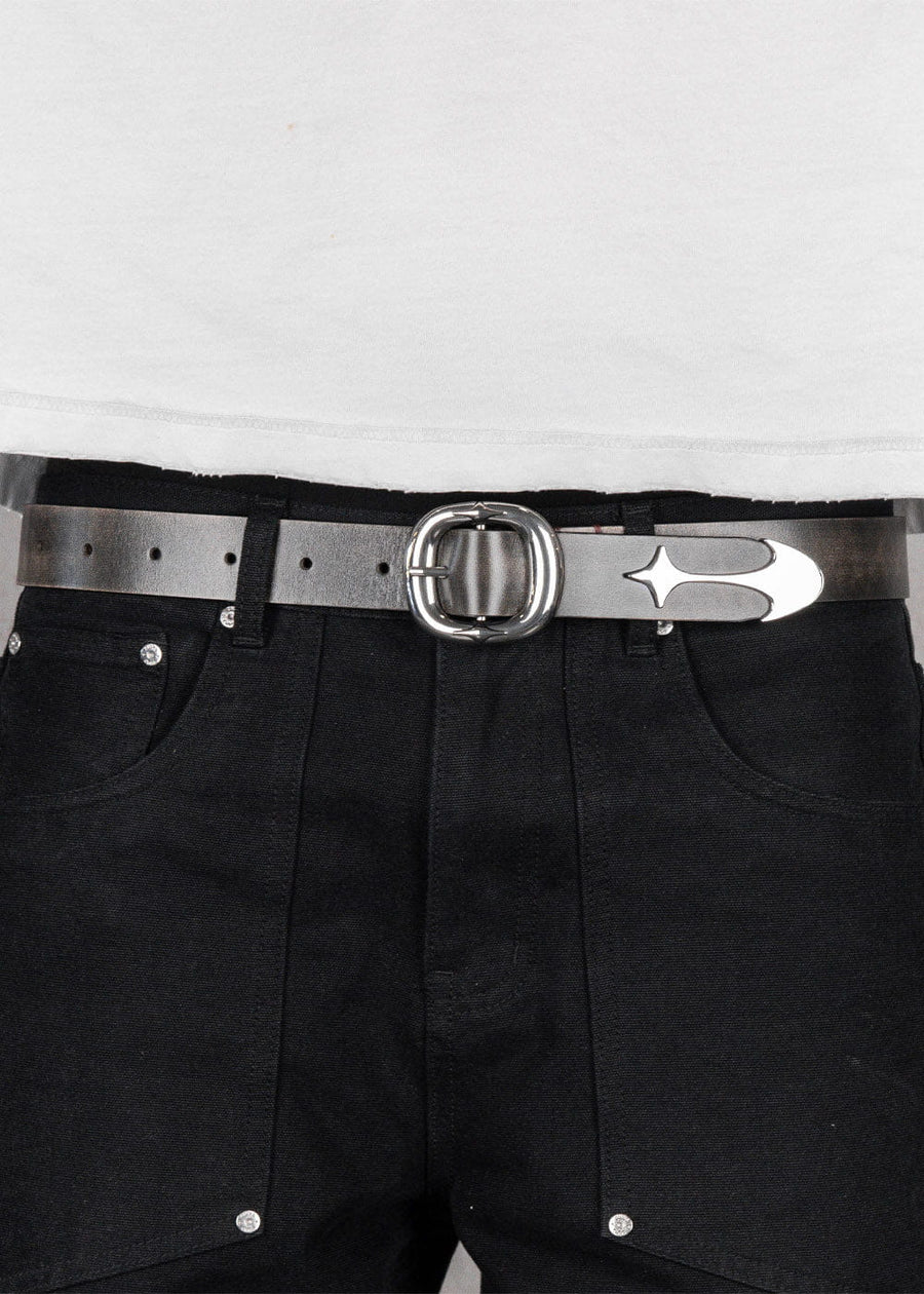 Commons Studios Starslinger Leather Belt Smoke