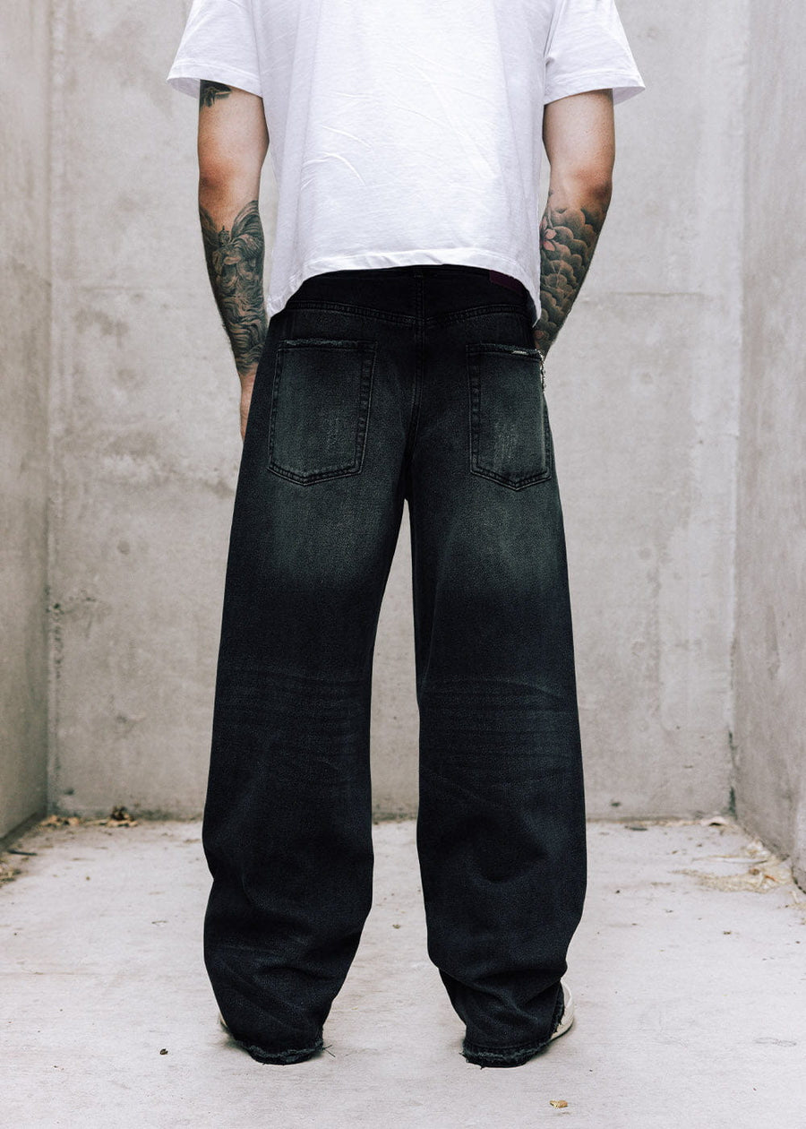 Commons Washed Straight Denim Pant Granite