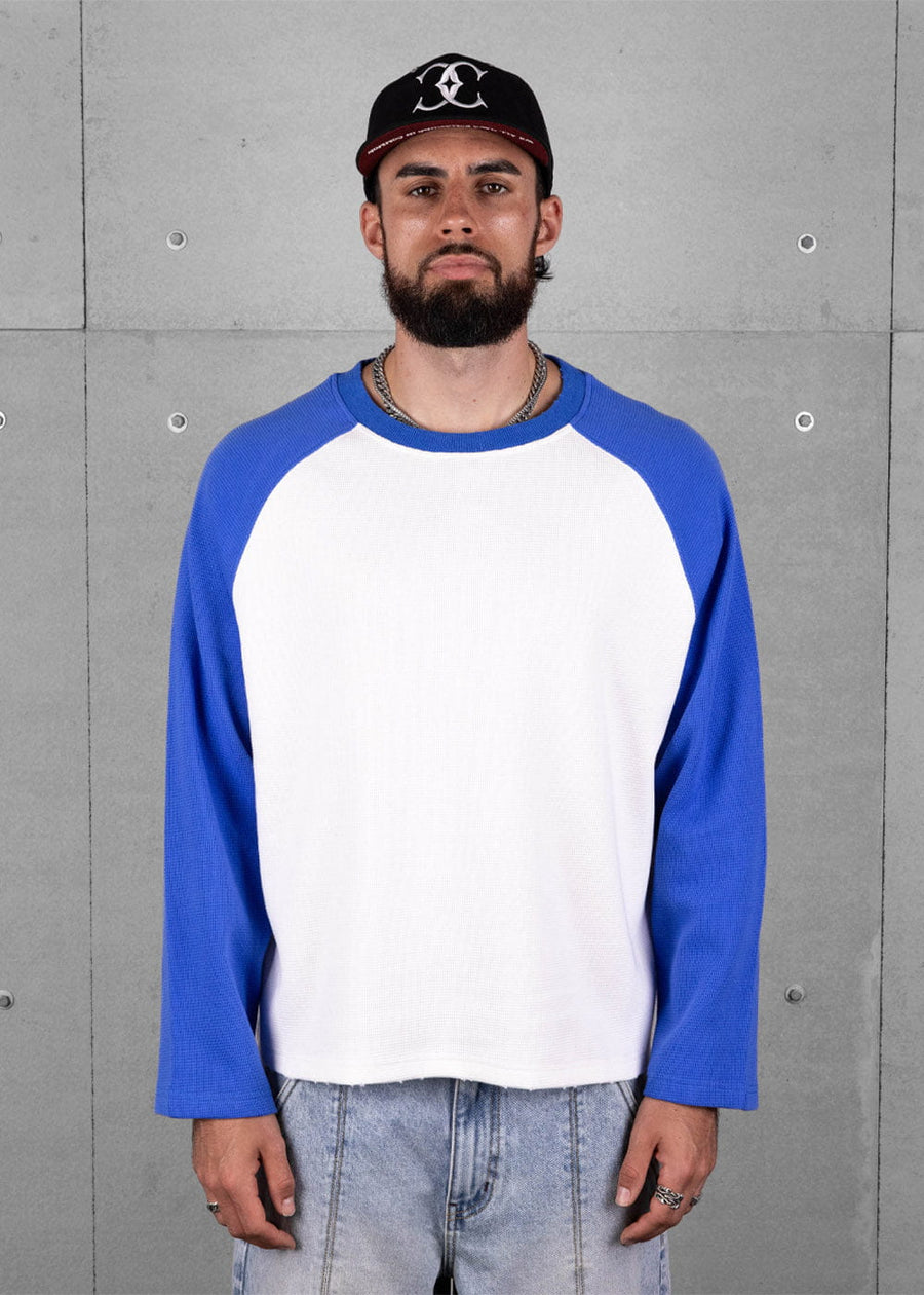 Commons Studios Waffle Thermal Long Sleeve Royal/White