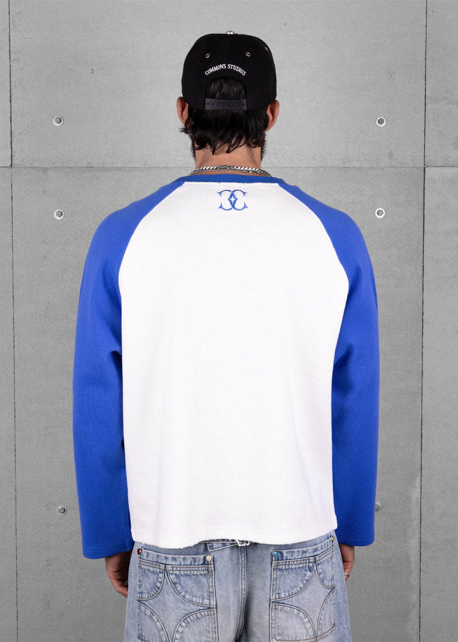 Commons Studios Waffle Thermal Long Sleeve Royal/White