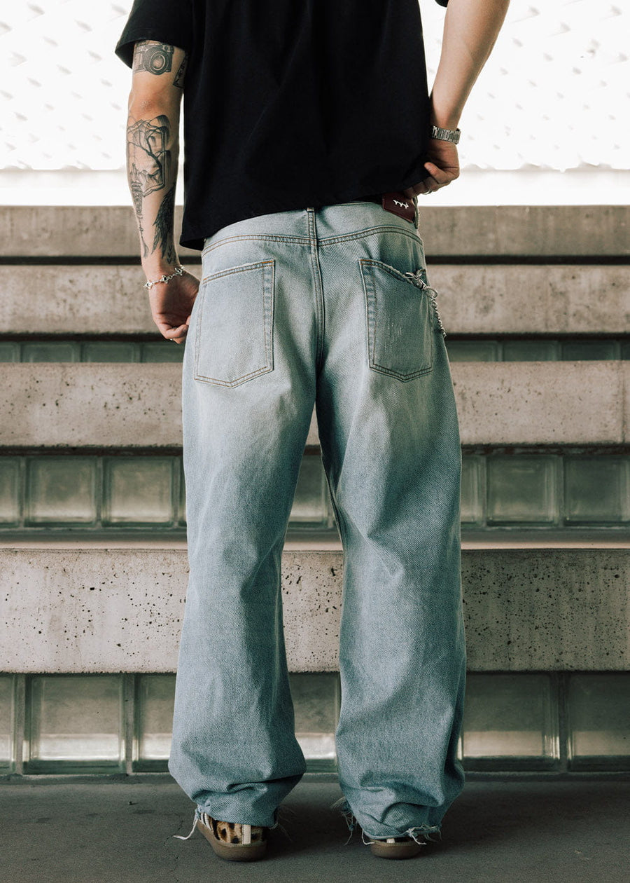 Commons Washed Straight Denim Pant Jade