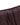 Close-up of brown knit bottoms with a gathered elastic waistband and matching drawstrings against a white background.