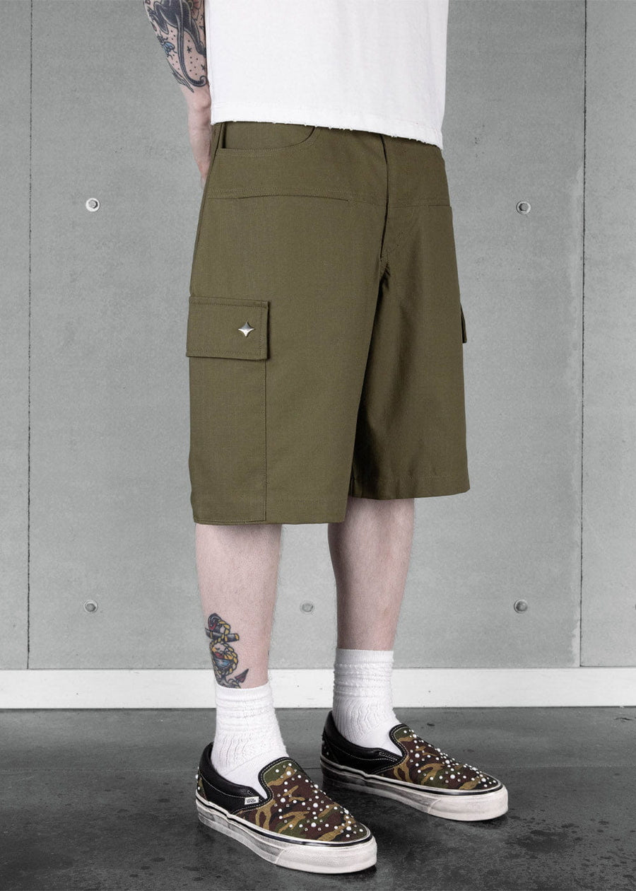 Commons Ripstop Cargo Short Green