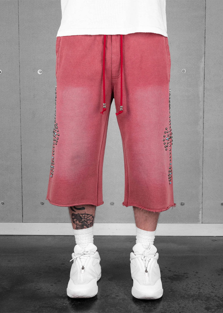 Commons Studios Rivet Sweatshort Gym Red