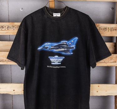 Commons 'Jet' Washed Black Tee