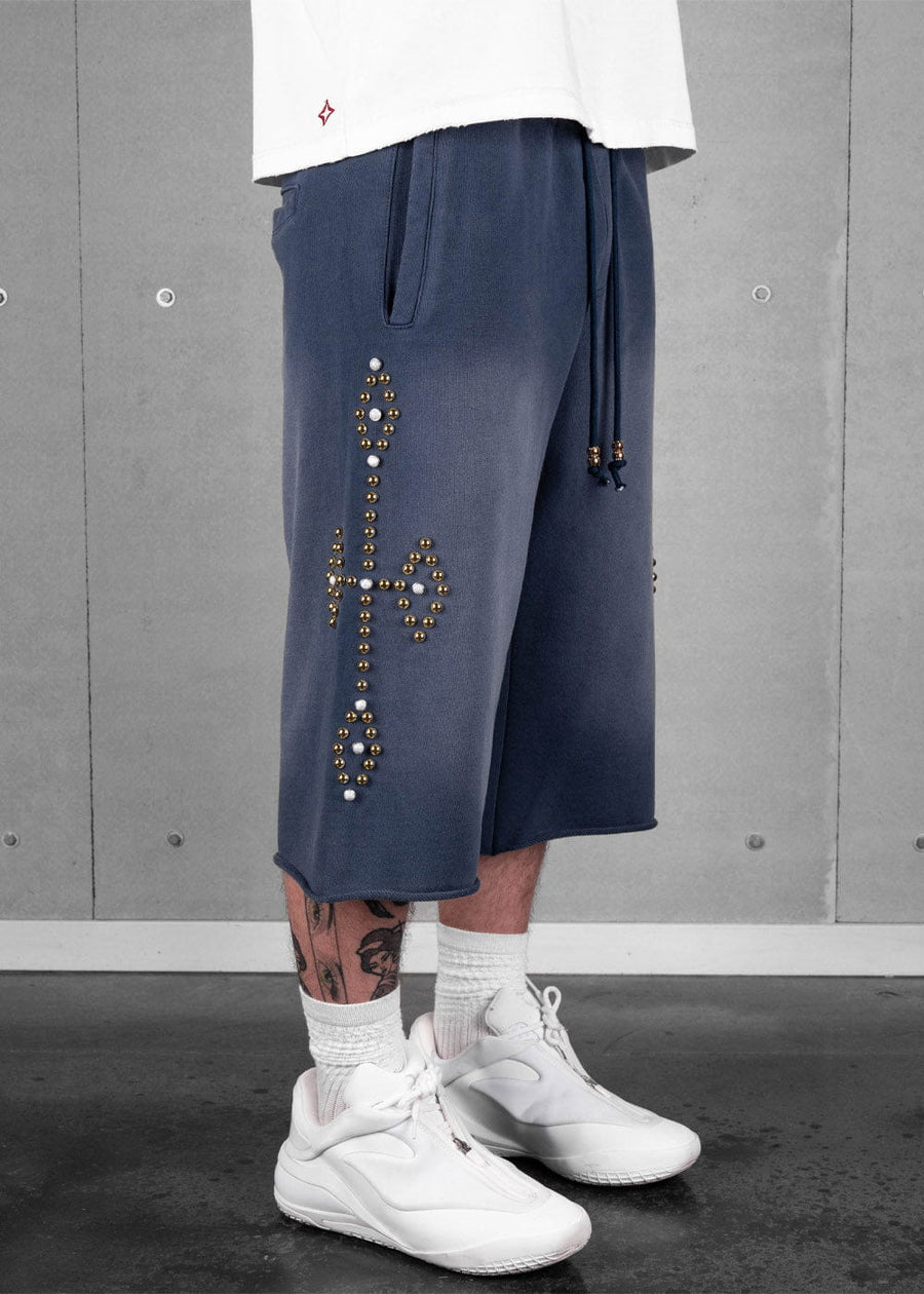 Commons Studios Rivet Sweatshort Navy Blue