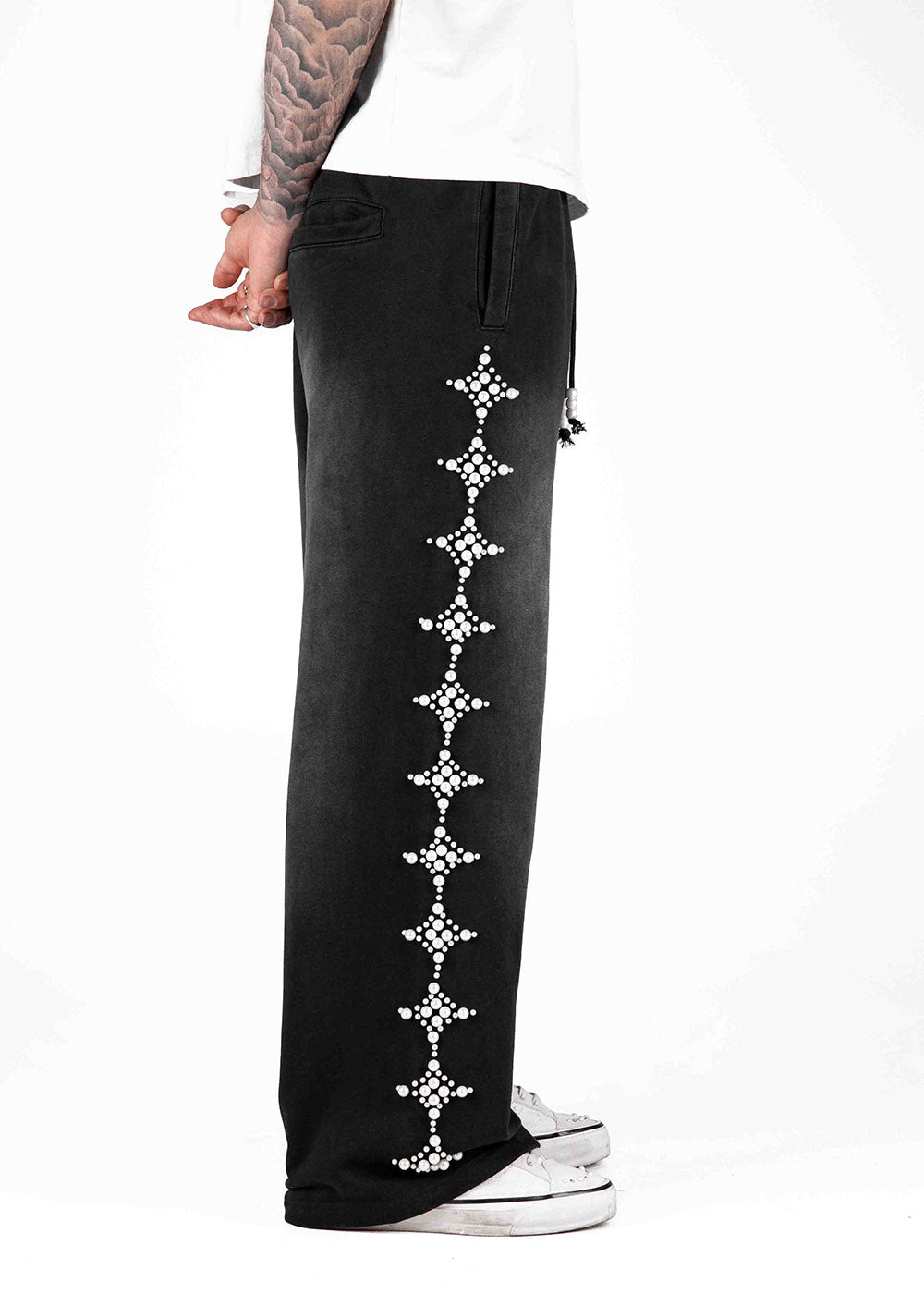 Commons Pearled Star Sweatpants Black