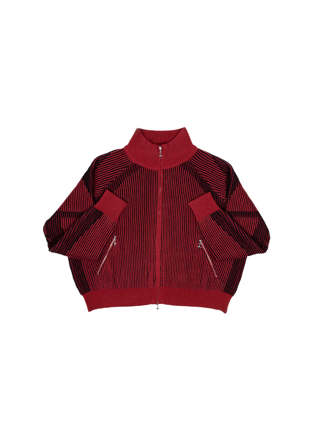 Commons Star Zip-Up Knit Plum