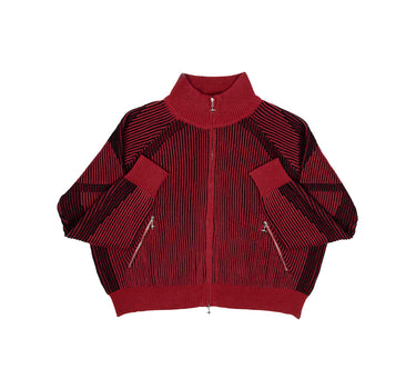 Commons Star Zip-Up Knit Plum