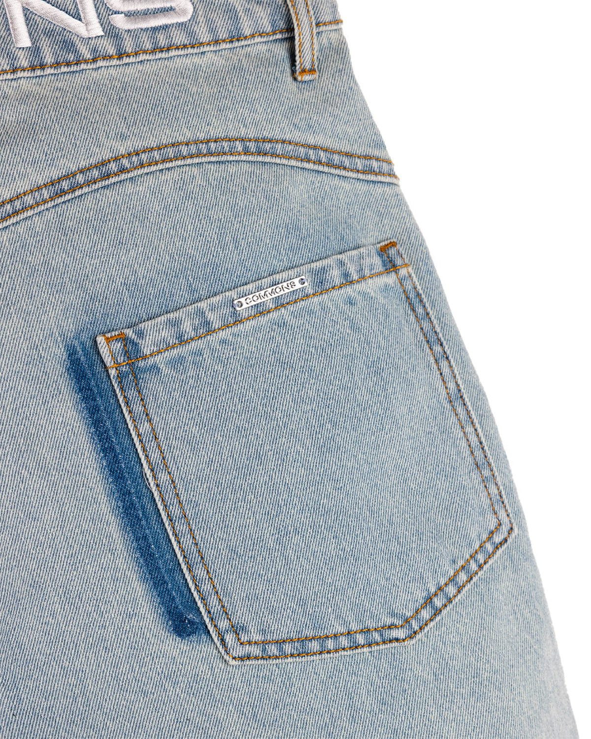 Commons Star Washed Denim Short Iceberg