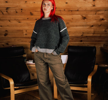 Commons Pullover Knit Forrest Charcoal