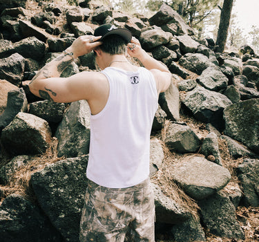 Commons Ribbed Vest Tank White