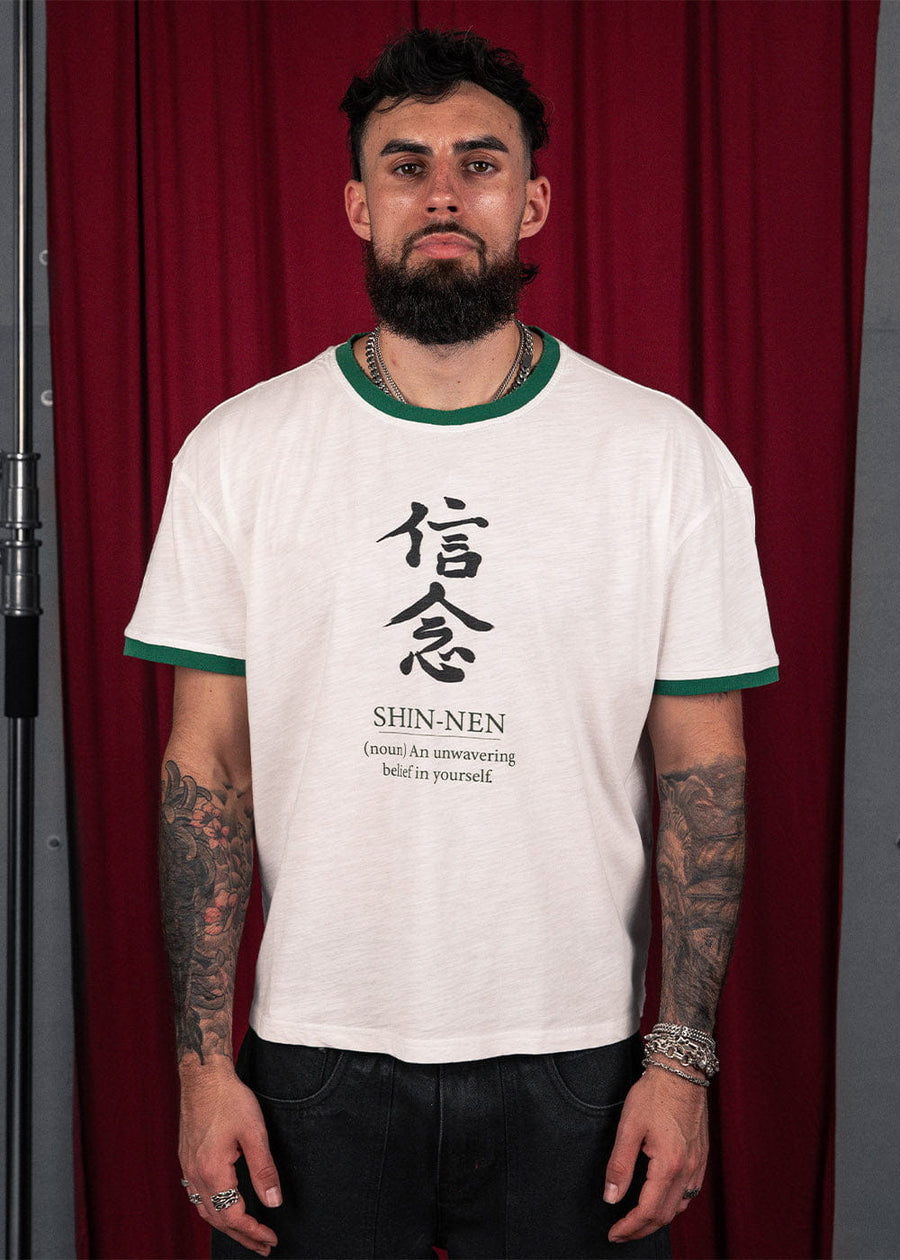 Commons Studios Shin-Nen Ringer Tee Green