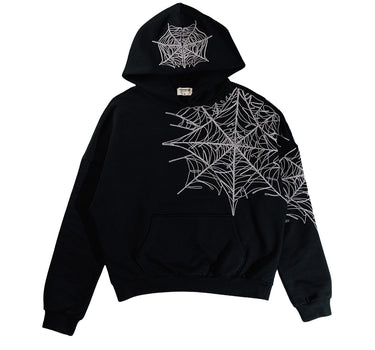 Commons Star Spider Web Hoodie Black