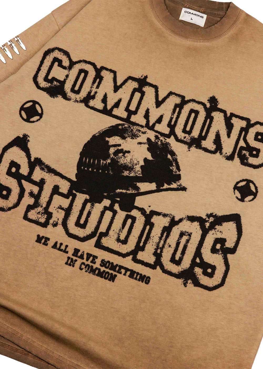 Commons 'Distressed Duty' Beige Long Sleeve